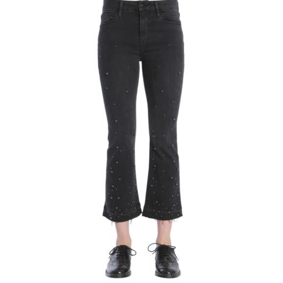 Frame Denim Denim - FRAME - Le Crop Mini Boot Jeans with Pearl detail